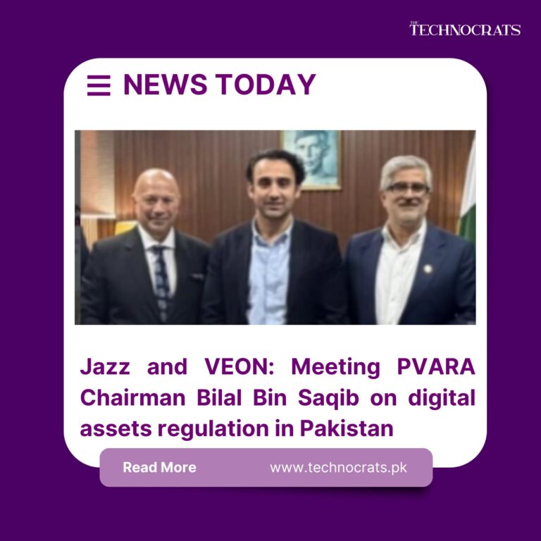 Jazz and VEON leadership meeting PVARA Chairman Bilal Bin Saqib on digital assets regulation in Pakistan